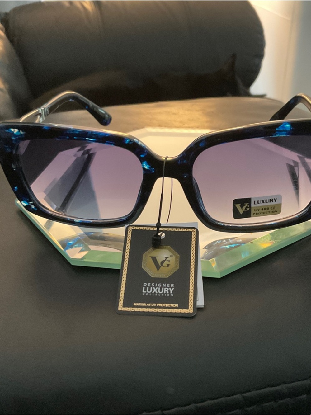 Women's Blue Tortoise Sunglasses